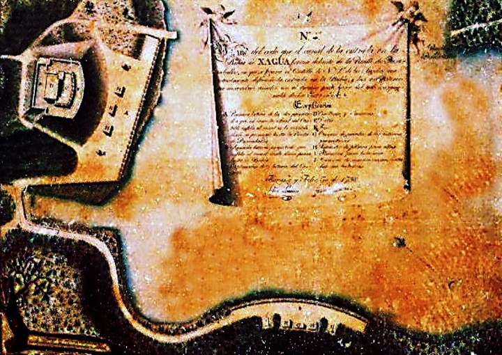 Bateria Nuestra Senora Plano de Caballero y Elvira para la fortificacion de la bahia de Jagua 1729
