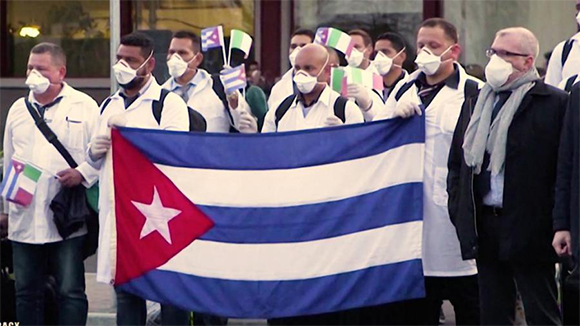 Brigada medica cubana italia covid junio 2020